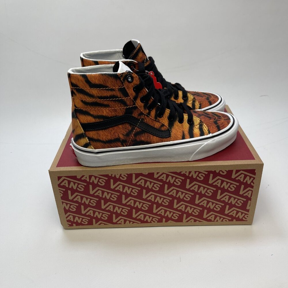 Vans Sk8-Hi Tapered Women’s Sz 8 US Tiger Animal Print AOP Casual Skate Shoes - Picture 6 of 12